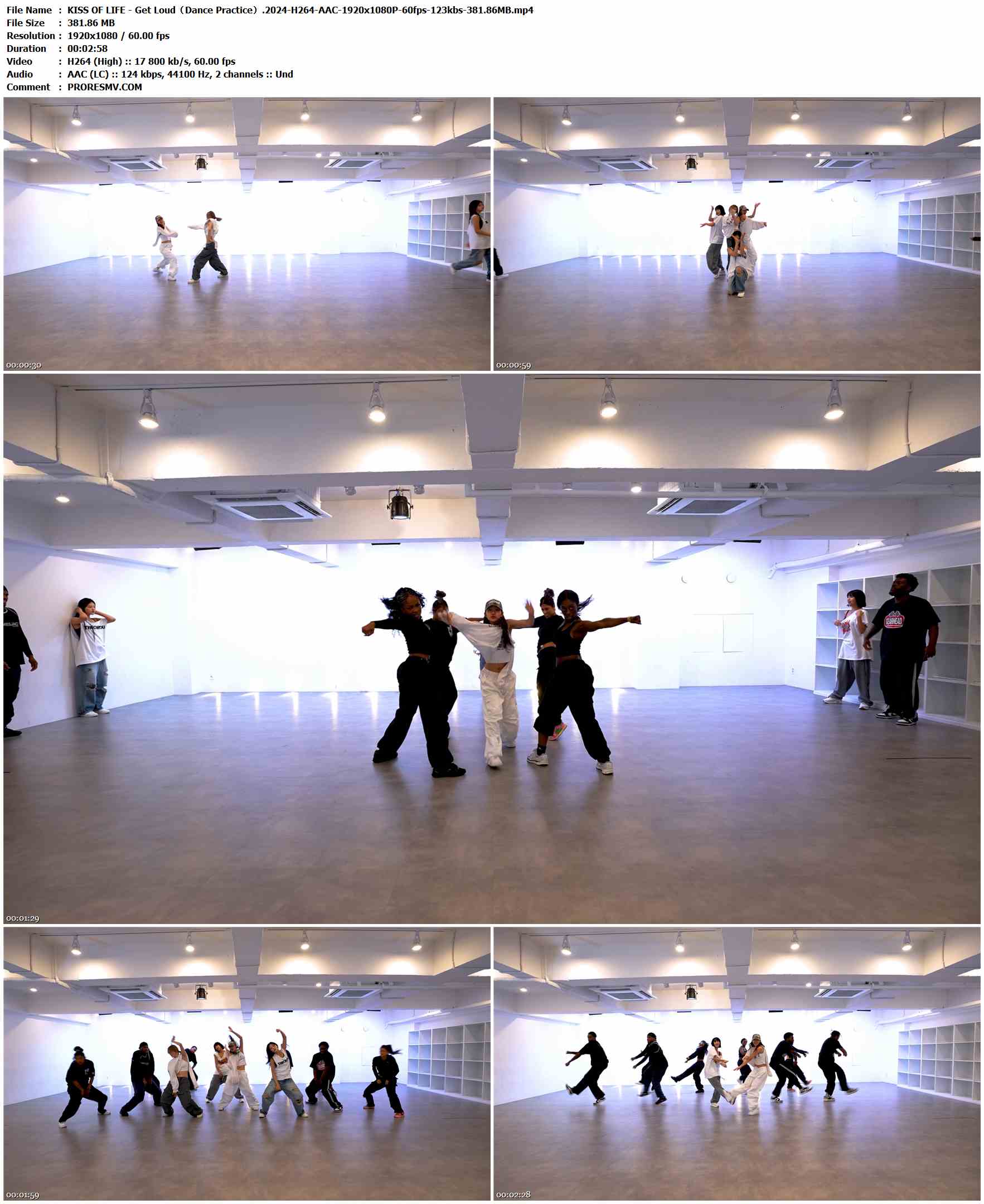 KISS OF LIFE - Get Loud（Dance Practice）.2024-H264-AAC-1920x1080P-60fps-123kbs-381.86MB官方MV_高清MV